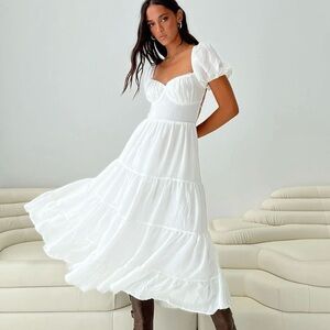 Princess Polly White “Danny” Midi Dress
